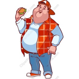 Cheerful Burger Enthusiast