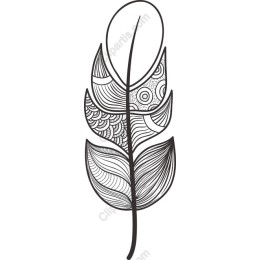 Stylized Hand-Drawn Leaf