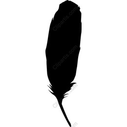 Stylized Feather - Black