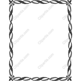 Elegant Black and White Ornamental Frame