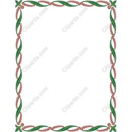 Elegant Green Leaf and Red Berry Frame