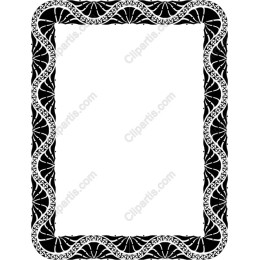 Elegant Black and White Decorative Frame
