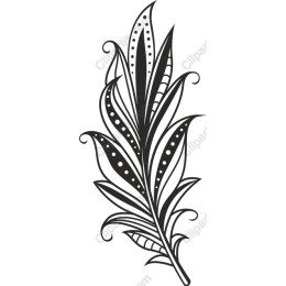 Elegant Stylized Leaf