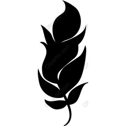 Elegant Black Leaf Drawing