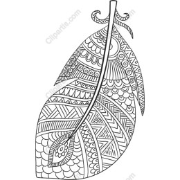 Intricate Line Art Leaf
