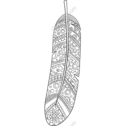 Intricate Feather Doodle