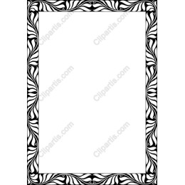 Elegant Black and White Ornate Frame