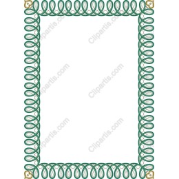 Elegant Green Frame for Invitations and Certificates