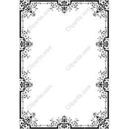 Elegant Vintage Floral Border