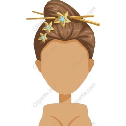 Elegant Woman with Decorative Hairpins