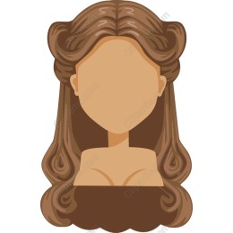 Faceless Woman with Brown Hair