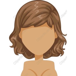 Curly Hair Cartoon Character
