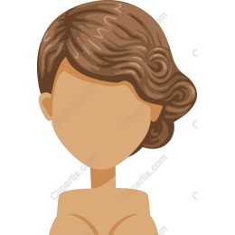 Stylized Woman with Wavy Brown Hair