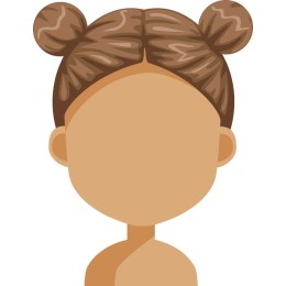 Charming Bun-Haired Character for Customizable