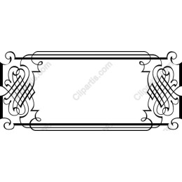Elegant Ornate Border - Black and White