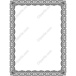 Elegant Black and White Ornamental Frame
