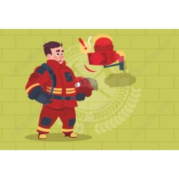 Cheerful Firefighter