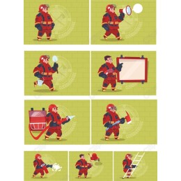  Firefighter Clipart Bundle