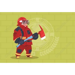 Cheerful Firefighter
