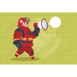 Cheerful Firefighter