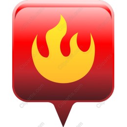 Fiery Icon - Dynamic Flame Graphic