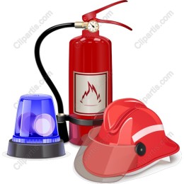 Fire Safety - Extinguisher, Helmet & Emergency Light