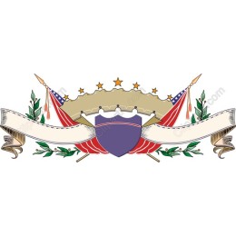 Regal Shield Emblem with Banners