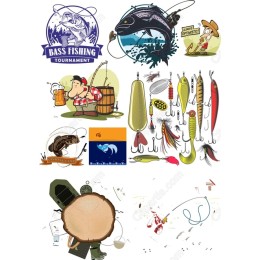 Bass Fishing Clipart Bundle: