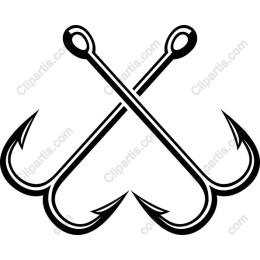 Crossed Fishing Hooks