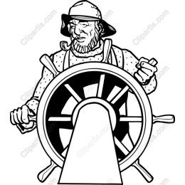 Nautical Sailor at the Helm