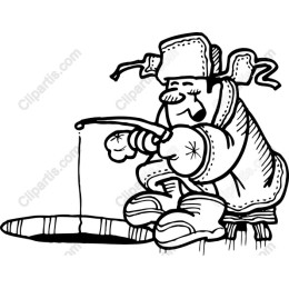Cheerful Ice Fisherman