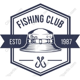 Fishing Club Vintage Badge