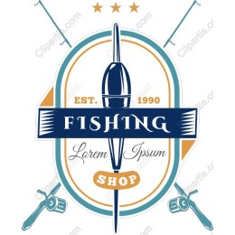 Vintage Fishing Shop Emblem