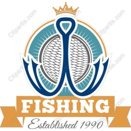Premium Fishing Emblem - Established 1990