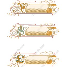 Ornate Scroll Banner Set