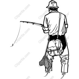 Fisherman Casting Line