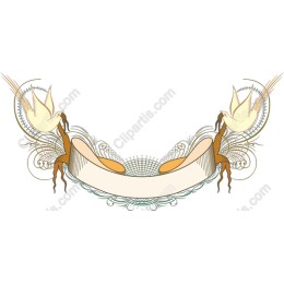 Elegant Decorative Banner with Doves