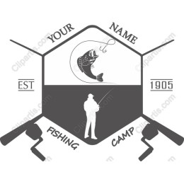 Custom Fishing Camp Logo