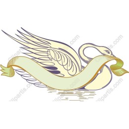 Elegant Swan with Ribbon