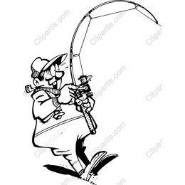 Cheerful Fishing Character