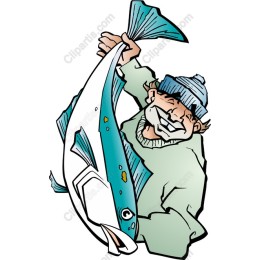 Fisherman Celebrating His Big Catch