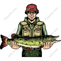 Enthusiastic Angler Holding Pike