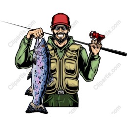 Angler with Fish