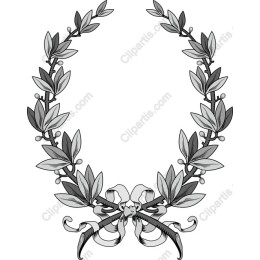 Laurel Wreath - Elegant Black & White
