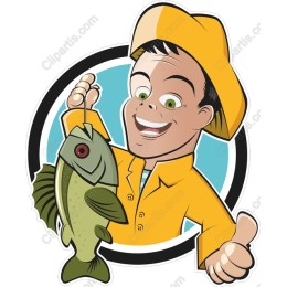 Cheerful Young Fisherman
