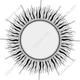 Black and White Sunburst