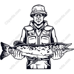 Angler with Fish