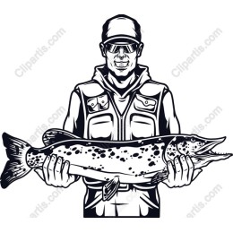 Professional Angler with Catch