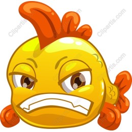 Playful Grumpy Yellow Fish