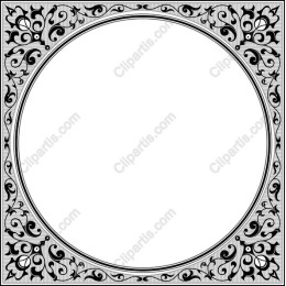 Vintage Circular Ornate Frame